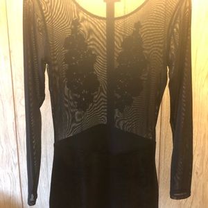 Black sheer dress